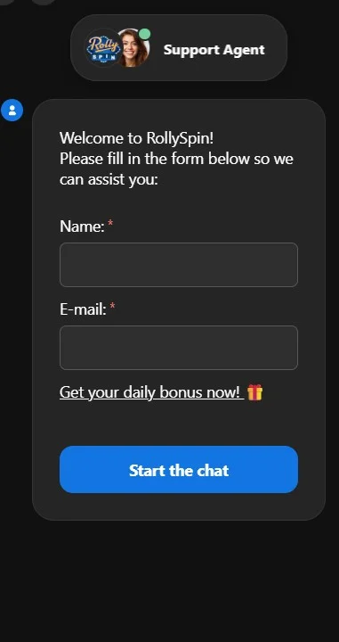RollySpin Casino Service client